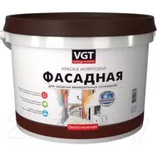 Краска VGT ВД-АК-1180 Фасадная (15кг, белоснежный)