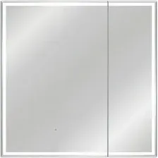 Шкаф с зеркалом для ванной Symbolite Квартет 80x80 (с подсветкой, сенсор на зеркале)