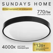 Потолочный светильник Sundays Home 240924-13 / 5764 (черный)