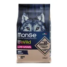 Сухой корм Monge Dog BWild LOW GRAIN для взрослых собак, низкозерновой, из мяса гуся 2,5кг