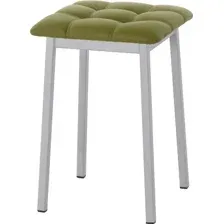 Табурет AMC Comfort 7К5.11 (кожзам, оливковый/серебристый)