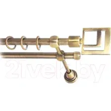 Карниз для штор Lm Decor Квадро 179 2р гладкий (антик, 1.6м)