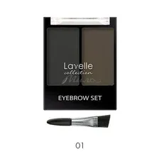 Тени для бровей LAVELLE Collection BS02, тон 01 графитовый