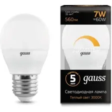 Лампа Gauss Globe E27 7W 3000K / 105102107-D
