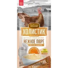 Лакомство для кошек Деревенские лакомства Холистик Премьер. Нежное пюре с индейкой 4x10 г