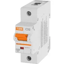 Выключатель автоматический TDM Electric ВА 47-125 1Р 32А (C) 15кА SQ0208-0053
