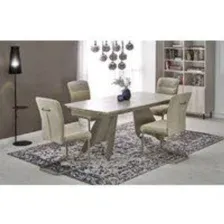 Кухонный стол Halmar Salix 180-260/90/76 (травертин/кашемир)