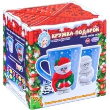Набор для создания поделок/игрушек Bondibon Кружка-подарок. Снеговичок ВВ4700