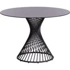 Кухонный стол TetChair Bertoia GT21 110x110x75 металл/стекло (черный)