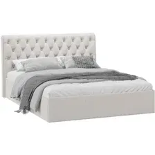 Кровать Трия Скарлет универсальная тип 1 с ПМ 160x200 (велюр бежевый)