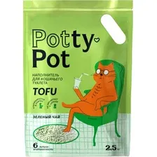 Наполнитель для туалета Potty-Pot Тофу Зеленый чай 2.5 кг (6 л)