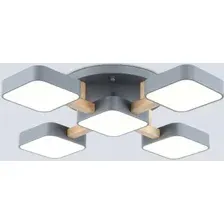 Подвесная люстра Ambrella light FL4882/5 GR/WD (серый/дерево)