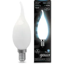 Лампа светодиодная Filament Candle Tailed OPAL E14 5W 220в.4100K Gauss