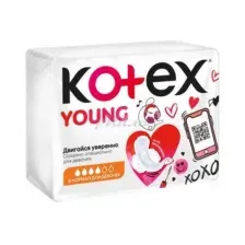 Прокладки гигиенические женские Kotex Young, нормал, 8 шт