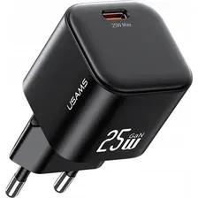 Адаптер питания сетевой Usams 25W GaN Mini Fast Charger / CC289TC01 (черный)