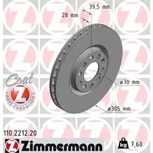 Тормозной диск ZIMMERMANN 110.2212.20 вентилируемый , передняя ось