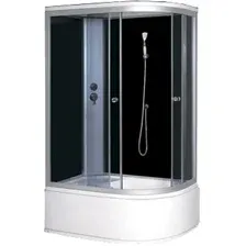 Душевая кабина Coliseum Симпл T-120 L (черный/тонированное стекло)