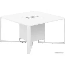 Офисный стол для переговоров Norden 140x140x75 SP.0101.WH.WH.WH (белый/белый/белый/серый)