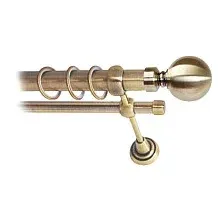 Карниз для штор Lm Decor Шар большой 059 2р гладкий 25/16мм (антик, 2м)