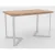Кухонный стол Hype Mebel Дельта раздвижной 125x75 (белый/дуб галифакс натуральный)