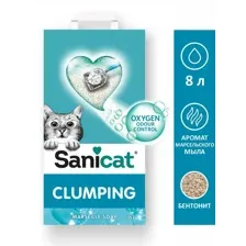 Наполнитель для туалета Sanicat Clumping Marseillе Soap 8л