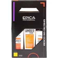 Набор EPICA Professional Amber Shine Organic (шампунь 250мл + кондиционер 250мл + маска 250мл)