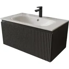 TERMINUS Тумба с умывальником Сицилия 80x38x45 с 1 ящиком SIC10801701601O (графит)