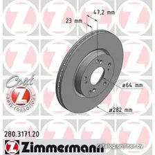 Тормозной диск Zimmermann 280317120