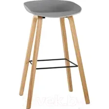 Стул барный Stool Group Libra / 8319 (серый/деревянные ножки)