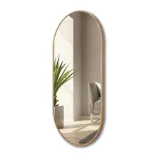 Зеркало настенное овальное в раме Color Oval Emze 50 х 100 см дуб