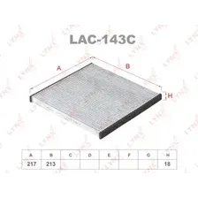 Салонный фильтр LynxAuto LAC143C
