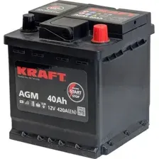 Автомобильный аккумулятор KRAFT AGM R+ 420A (40 А·ч)