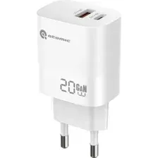 Адаптер питания сетевой Atomic Motion G202 GAN 20W 2-порта USB (A+C) / 10.202 (белый)