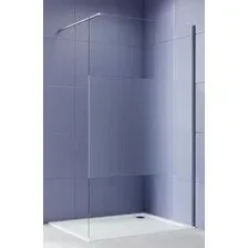 Душевая стенка Aquatek Walk in с держателем 90x200 AQ.WI.090.3GM (оружейная сталь/стекло прозрачное с матовой полосой)