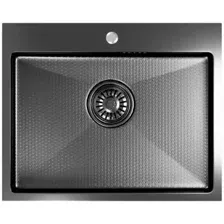 Мойка кухонная Mixline Pro 552935 (черный графит, с сифоном)