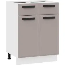 Шкаф напольный Трия Тиана 1Н6Я1 (белый/мокко супермат)