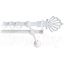 Карниз для штор Lm Decor Веер 006 2р гладкий (белое золото, 2м)