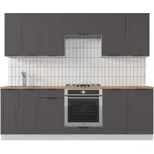 Готовая кухня Mio Tesoro Корнелия Ода-плюс 2.4 (графит/дуб бунратти)