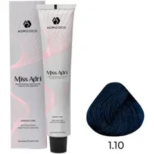 Крем-краска Adricoco Miss Adri 1.10 (100мл, иссиня-черный)