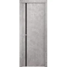 Дверной блок SMART Соло комплект 80x200 (бетон/черное стекло)