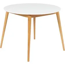 Обеденный стол Tetchair Боско круглый (белый/натуральный)