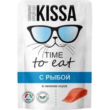 Влажный корм для кошек Kissa С рыбой в соусе (28x75г)