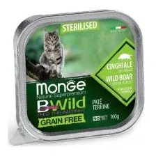 Ламистер Monge для стерилизованных кошек, с кабаном и овощами, BWild, 100 г