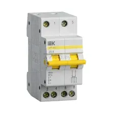 Выключатель-разъединитель IEK ВРТ-63 2P 25А трехпозиционный (MPR10-2-025)