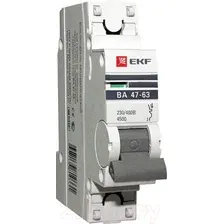 Выключатель автоматический EKF ВА 47-63 1P 5А (C) 4.5kA PROxima / mcb4763-1-05C-pro