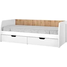 Кровать Anrex Taurus 90-2 90x200 (дуб вотан/белый)