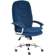 Офисное кресло TetChair Softy LUX (флок, синий)