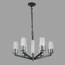 Люстра Belfast Malone 6035-6 BL CL (черный/стекло)