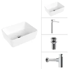 Умывальник Lauter 21674B + Reef 21CK8678C + сифон 21635CH + дон.клапан 21190CH (хром)