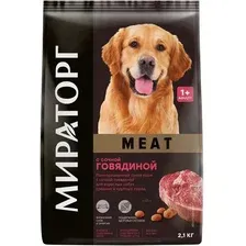 Сухой корм для собак Мираторг Winner Meat для взрослых средних и крупных пород с говядиной 2.1 кг